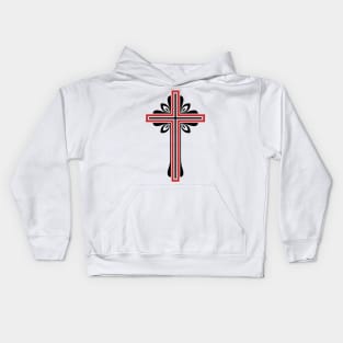 Cross of the Lord and Savior Jesus Christ, a symbol of crucifixion and salvation. Kids Hoodie